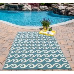 Rug, Momeni, Baja, BAJ14, Blue, 6'7" X 9'6", 32828