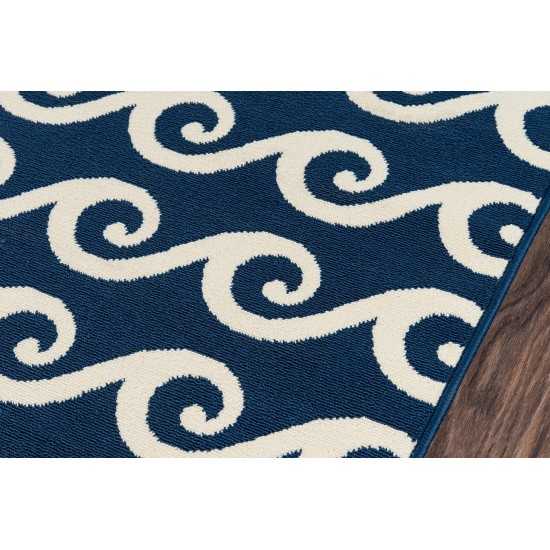 Rug, Momeni, Baja, BAJ14, Navy, 2'3" X 7'6" Runner, 32761