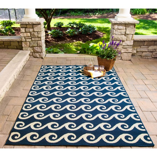 Rug, Momeni, Baja, BAJ14, Navy, 2'3" X 7'6" Runner, 32761