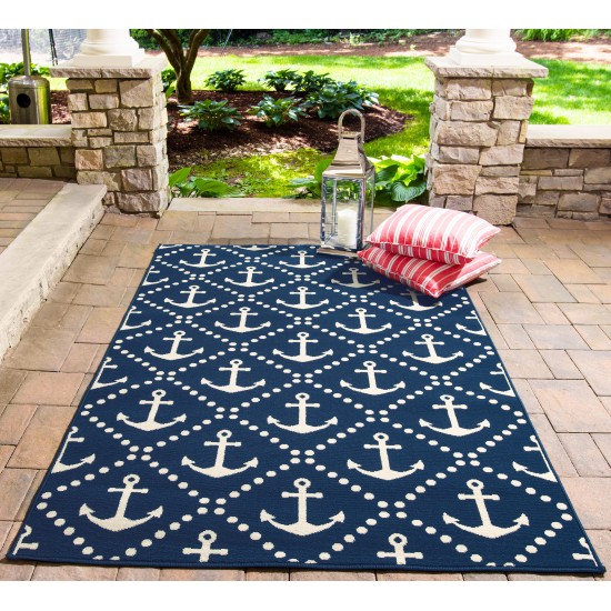 Rug, Momeni, Baja, BAJ16, Navy, 5'3" X 7'6", 32813