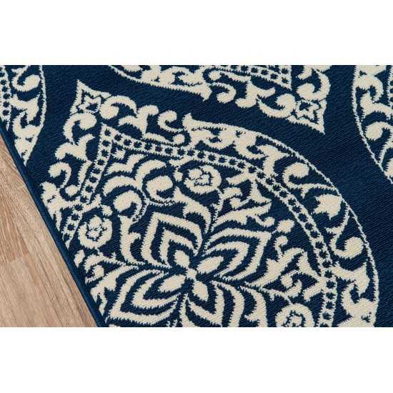Rug, Momeni, Baja, BAJ17, Navy, 2'3" X 7'6" Runner, 33501