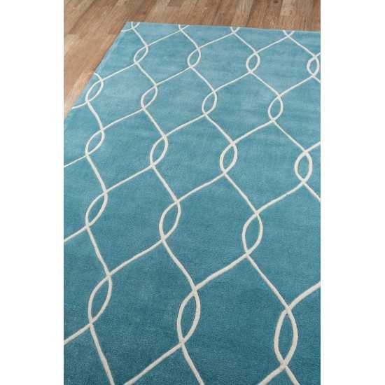 Rug, Momeni, Bliss, BS-12, Teal, 2'3" X 8' Runner, 24629