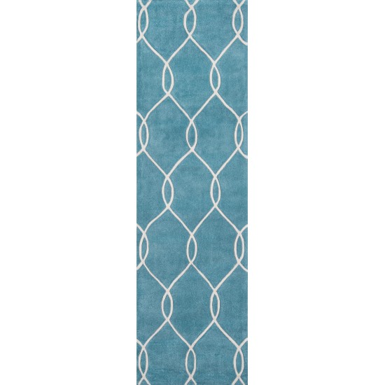 Rug, Momeni, Bliss, BS-12, Teal, 2'3" X 8' Runner, 24629