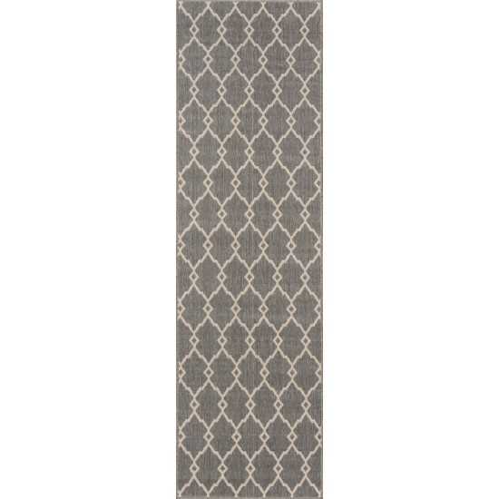 Rug, Momeni, Baja, BAJ-2, Grey, 2'3" X 7'6" Runner, 26749