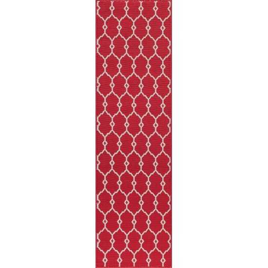 Rug, Momeni, Baja, BAJ-2, Red, 2'3" X 7'6" Runner, 30466