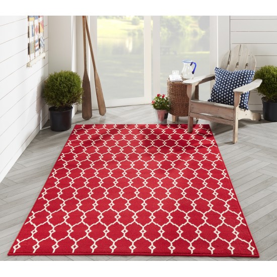 Rug, Momeni, Baja, BAJ-2, Red, 2'3" X 7'6" Runner, 30466