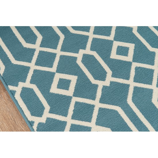 Rug, Momeni, Baja, BAJ-3, Blue, 6'7" X 9'6", 24074