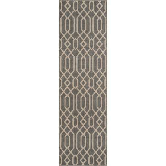 Rug, Momeni, Baja, BAJ-3, Grey, 2'3" X 7'6" Runner, 26761