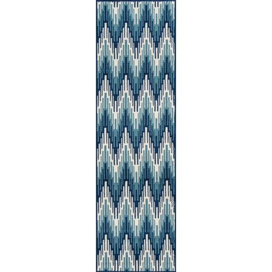 Rug, Momeni, Baja, BAJ-6, Blue, 6'7" X 9'6", 24082