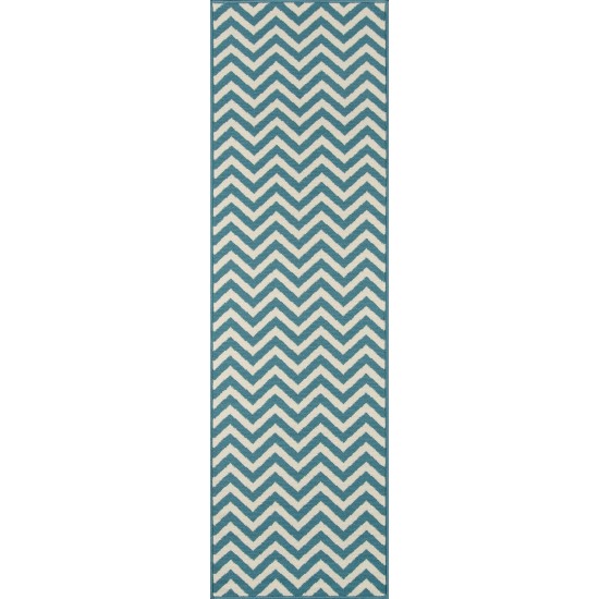 Rug, Momeni, Baja, BAJ-9, Blue, 2'3" X 7'6" Runner, 24176