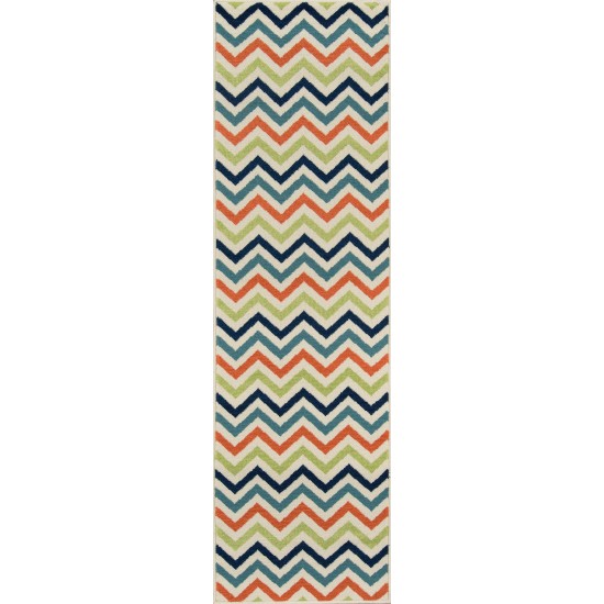 Rug, Momeni, Baja, BAJ-9, Multi, 2'3" X 7'6" Runner, 24178