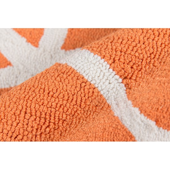 Rug, Novogratz, Cucina, CNA-1, Orange, 3' X 3' Round, 39724