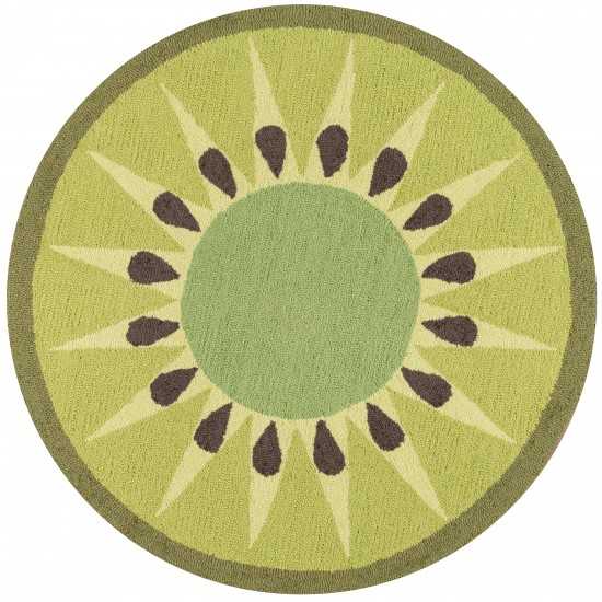 Rug, Novogratz, Cucina, CNA-2, Green, 3' X 3' Round, 39725