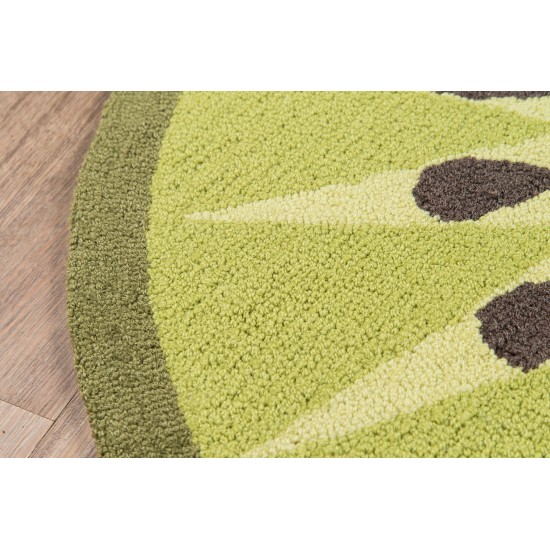 Rug, Novogratz, Cucina, CNA-2, Green, 3' X 3' Round, 39725