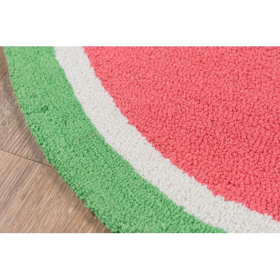 Rug, Novogratz, Cucina, CNA-3, Red, 1'6" X 3' Half Moon, 39727