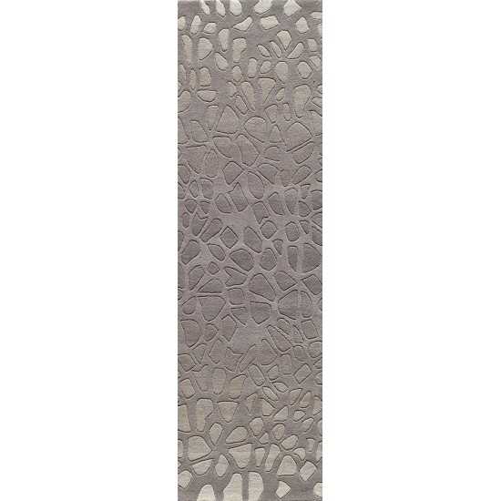 Rug, Momeni, Delhi, DL-33, Silver, 2'3" X 8' Runner, 20174