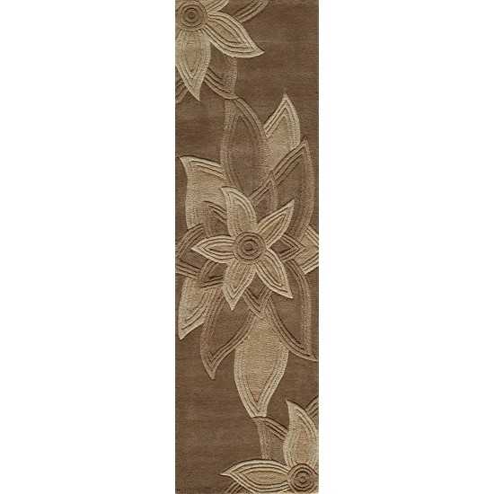 Rug, Momeni, Delhi, DL-40, Mocha, 2'3" X 8' Runner, 20413