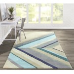 Rug, Novogratz, Delmar, DEL-5, Blue, 3'6" X 5'6", 36408