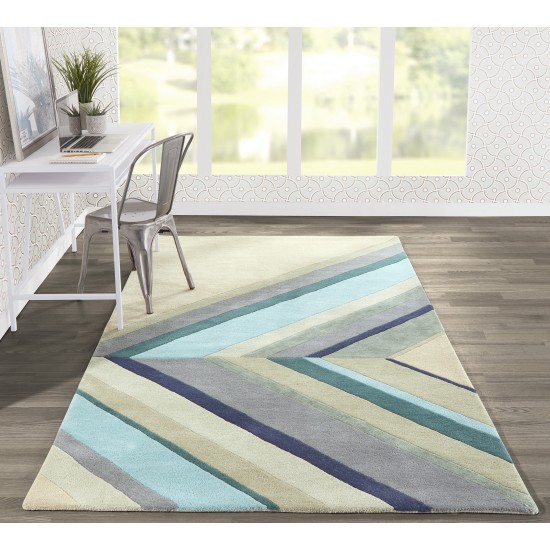 Rug, Novogratz, Delmar, DEL-5, Blue, 3'6" X 5'6", 36408