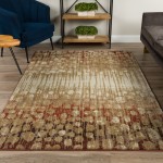 Addison Atlas Dynamic Circles Area Rug, 7’10" x 10’7", Brown, AAT33BR8X11
