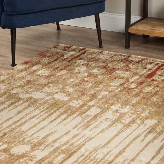 Addison Atlas Dynamic Circles Area Rug, 7’10" x 10’7", Brown, AAT33BR8X11
