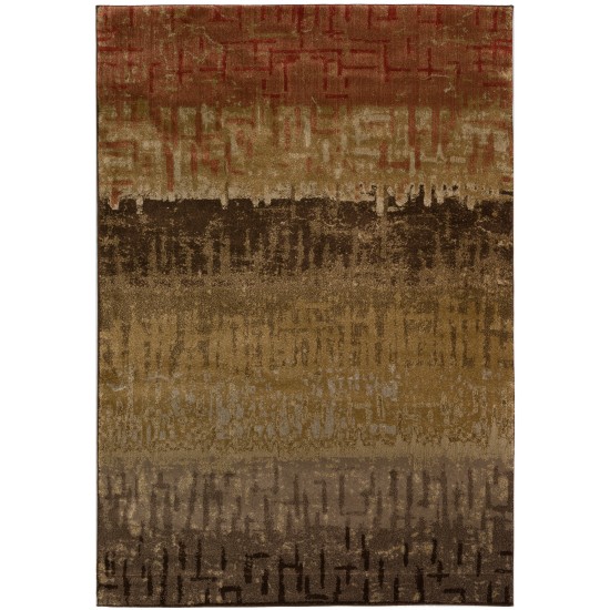 Addison Atlas Dynamic Stripes Area Rug, 9’6" x 13’2", Brown, AAT35BR10X13