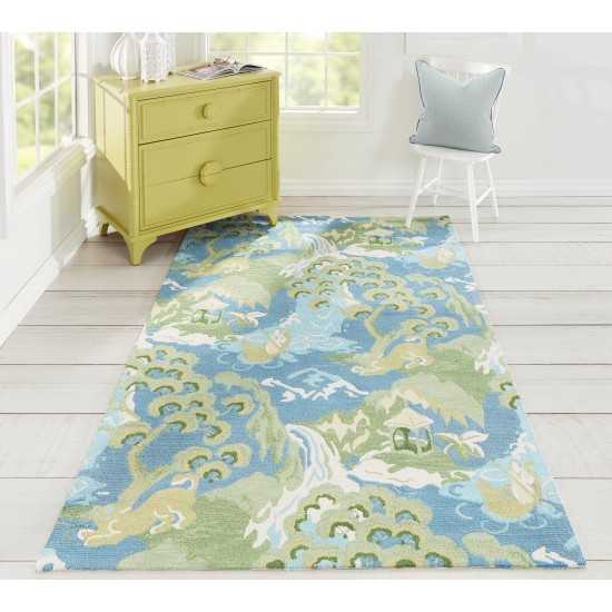 Rug, Madcap Cottage, Embrace Adventure, EMB-2, Blue, 2' X 3', 43698