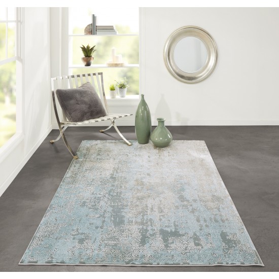 Rug, Momeni, Genevieve, GNV-2, Light Blue, 2'2" X 7'7" Runner, 43567