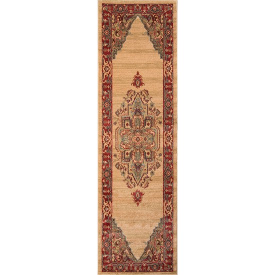 Rug, Momeni, Ghazni, GZ-05, Beige, 2'3" X 7'6" Runner, 29101