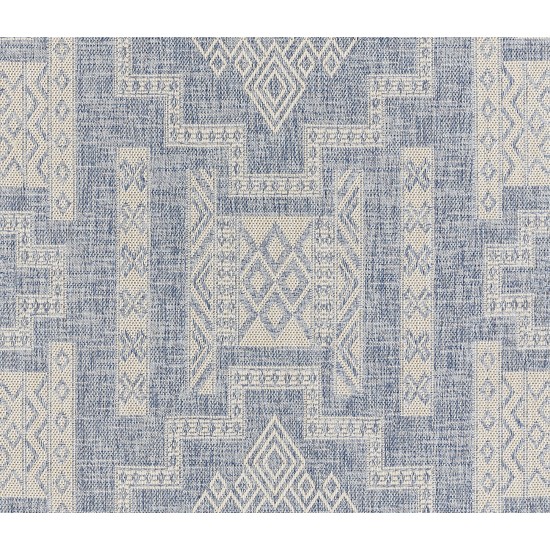 Rug, Momeni, Hampton, HAM10, Blue, 2'7" X 7'6" Runner, 48476