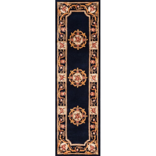 Rug, Momeni, Harmony India, HAI12, Blue, 2'3" X 8' Runner, 45794