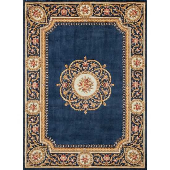 Rug, Momeni, Harmony India, HAI12, Blue, 4' X 4' Round, 45839