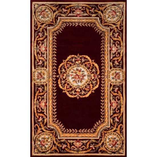 Rug, Momeni, Harmony India, HAI12, Burgundy, 4' X 4' Round, 45838