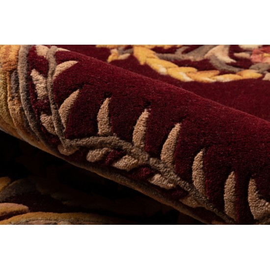 Rug, Momeni, Harmony India, HAI12, Burgundy, 4' X 4' Round, 45838