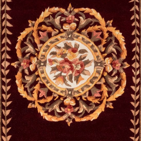 Rug, Momeni, Harmony India, HAI12, Burgundy, 4' X 4' Round, 45838