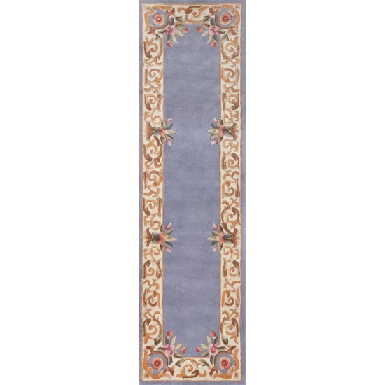 Rug, Momeni, Harmony India, HAI-7, Blue, 6' X 6' Octagon, 45816