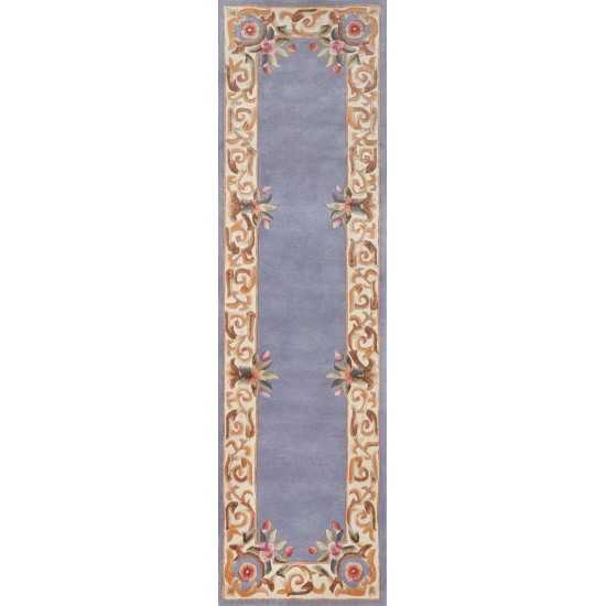 Rug, Momeni, Harmony India, HAI-7, Blue, 7'9" X 7'9" Round, 49926