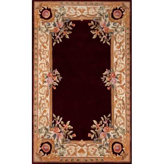 Rug, Momeni, Harmony India, HAI-7, Burgundy, 2'3" X 8' Runner, 45791