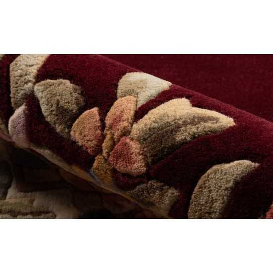 Rug, Momeni, Harmony India, HAI-7, Burgundy, 3'6" X 5'6", 45800