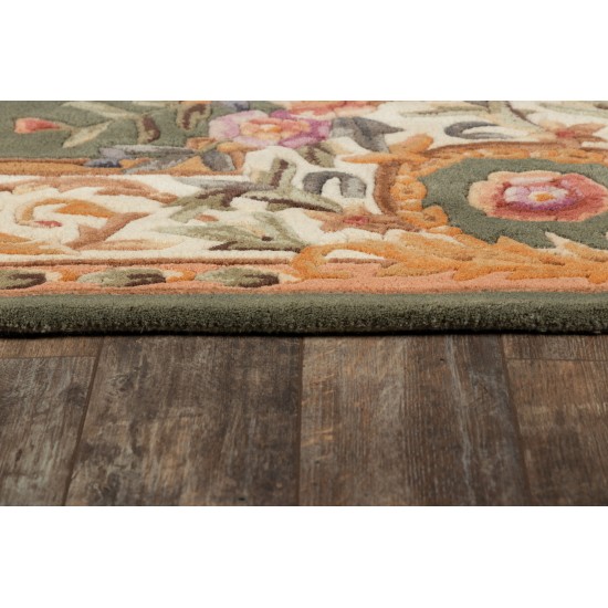Rug, Momeni, Harmony India, HAI-7, Sage, 5' X 8', 45806