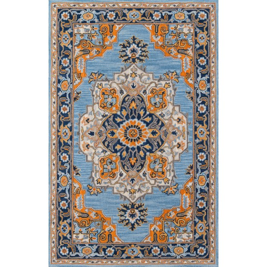 Rug, Momeni, Ibiza, IBI-1, Blue, 2' X 3', 40478