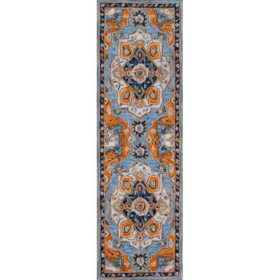 Rug, Momeni, Ibiza, IBI-1, Blue, 2' X 3', 40478