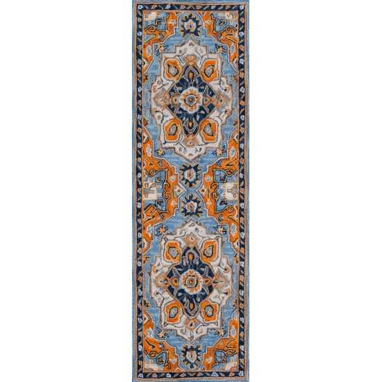 Rug, Momeni, Ibiza, IBI-1, Blue, 3' X 5', 40497