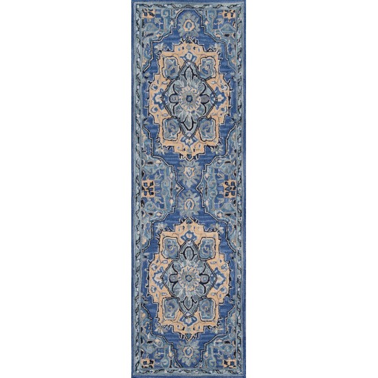 Rug, Momeni, Ibiza, IBI-1, Denim, 2'3" X 7'10" Runner, 40491