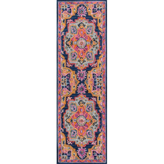 Rug, Momeni, Ibiza, IBI-1, Navy, 2'3" X 7'10" Runner, 40490