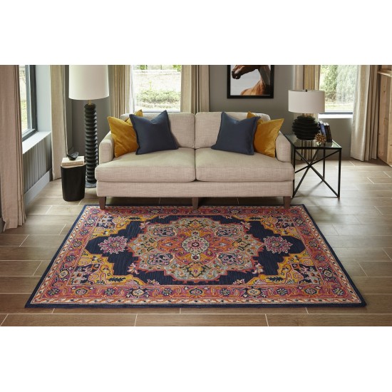 Rug, Momeni, Ibiza, IBI-1, Navy, 2'3" X 7'10" Runner, 40490