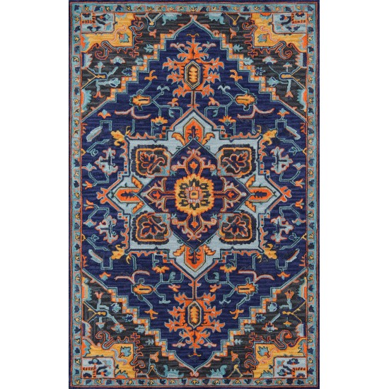 Rug, Momeni, Ibiza, IBI-2, Navy, 2'3" X 7'10" Runner, 40493