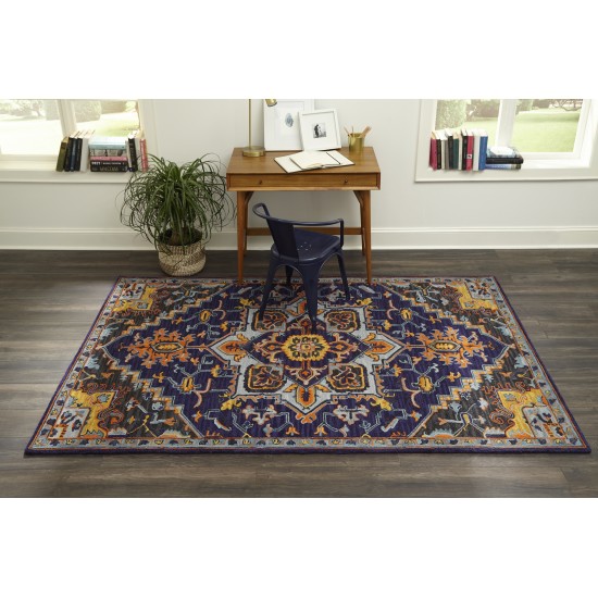 Rug, Momeni, Ibiza, IBI-2, Navy, 2'3" X 7'10" Runner, 40493