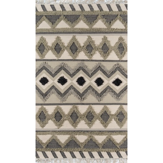 Rug, Novogratz, Indio, IND-4, Sage, 2'3" X 7'10" Runner, 42377