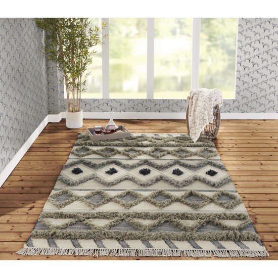 Rug, Novogratz, Indio, IND-4, Sage, 5' X 7', 42395